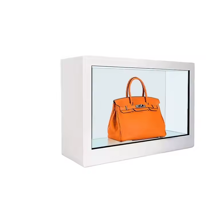 22 นิ้ว 3D โฮโลแกรมกล่องโปร่งใส LCD Showcase