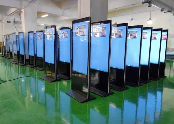 พื้นรูปทรงของ iPhone Standing Digital Signage Totem Kiosk
